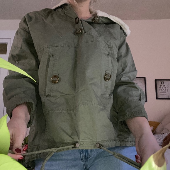 Mossimo Green Cargo Pullover Jacket - Picture 3 of 8